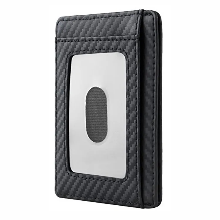 RFID Blocking Carbon Fiber Slim Front Pocket Wallet 4