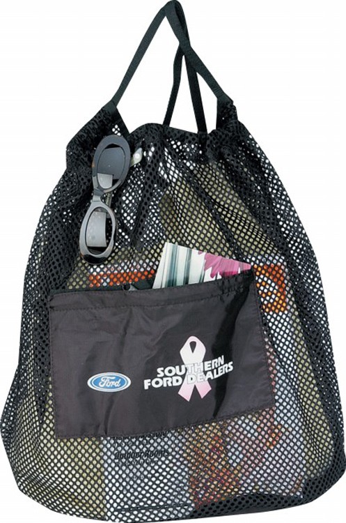 Nylon Drawstring Mesh Tote Bag 1