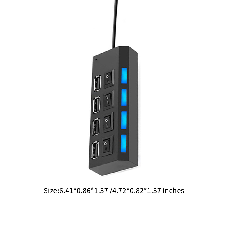 High Speed 7 Ports LED USB 2.0 Adapter Hub 2