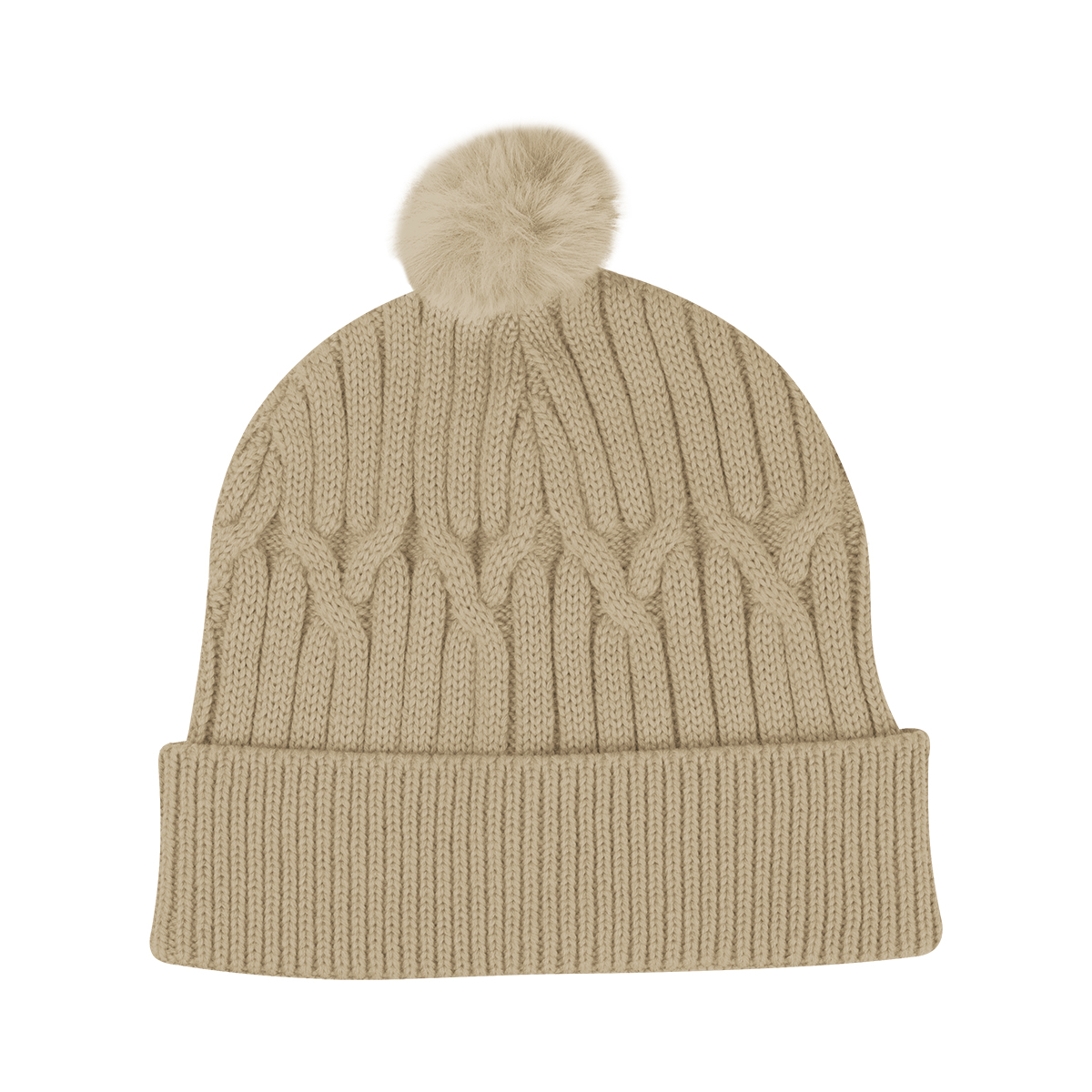 Courtney Cable Knit rPET Pom Beanie 6
