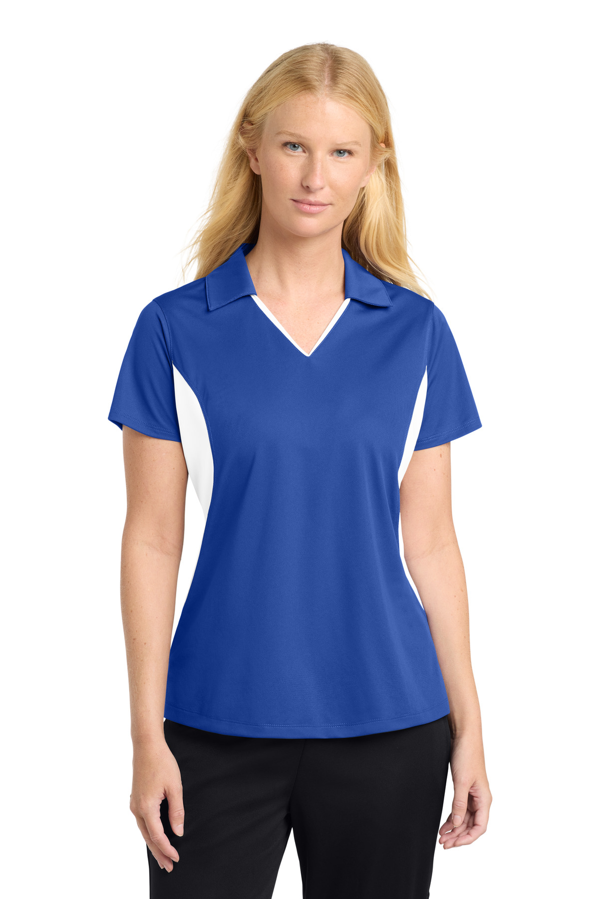 Sport-Tek Women's Side Blocked Micropique Sport-Wick Polo. LST655 17