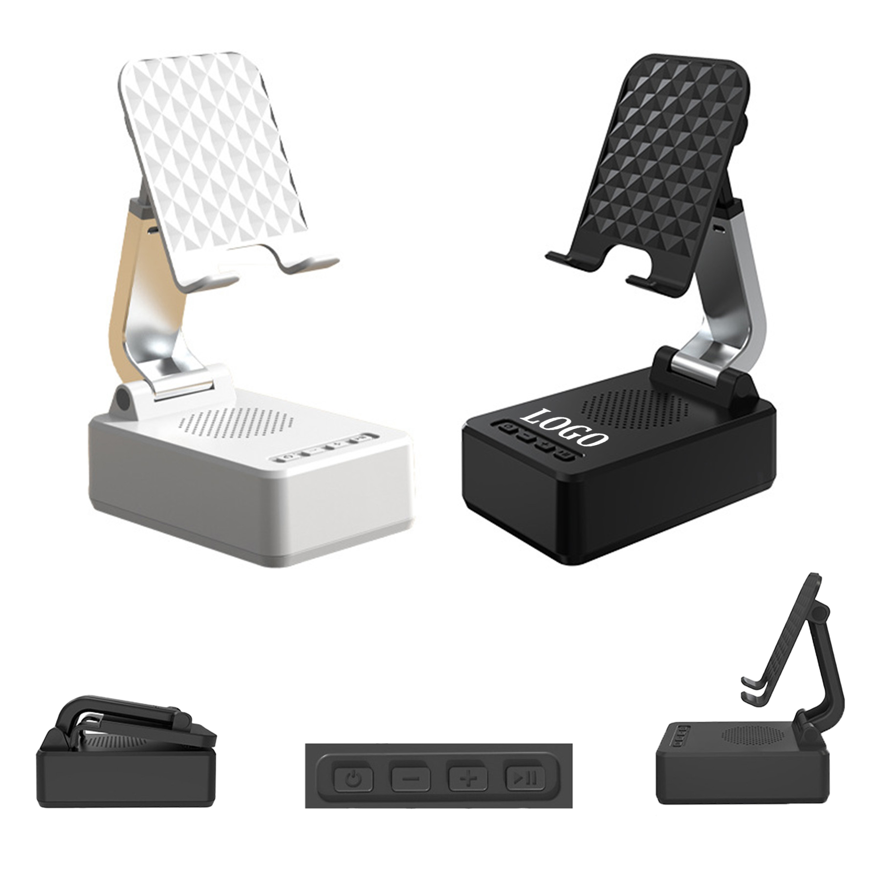 Cell Phone Stand with Wireless Bluetooth Speaker 1
