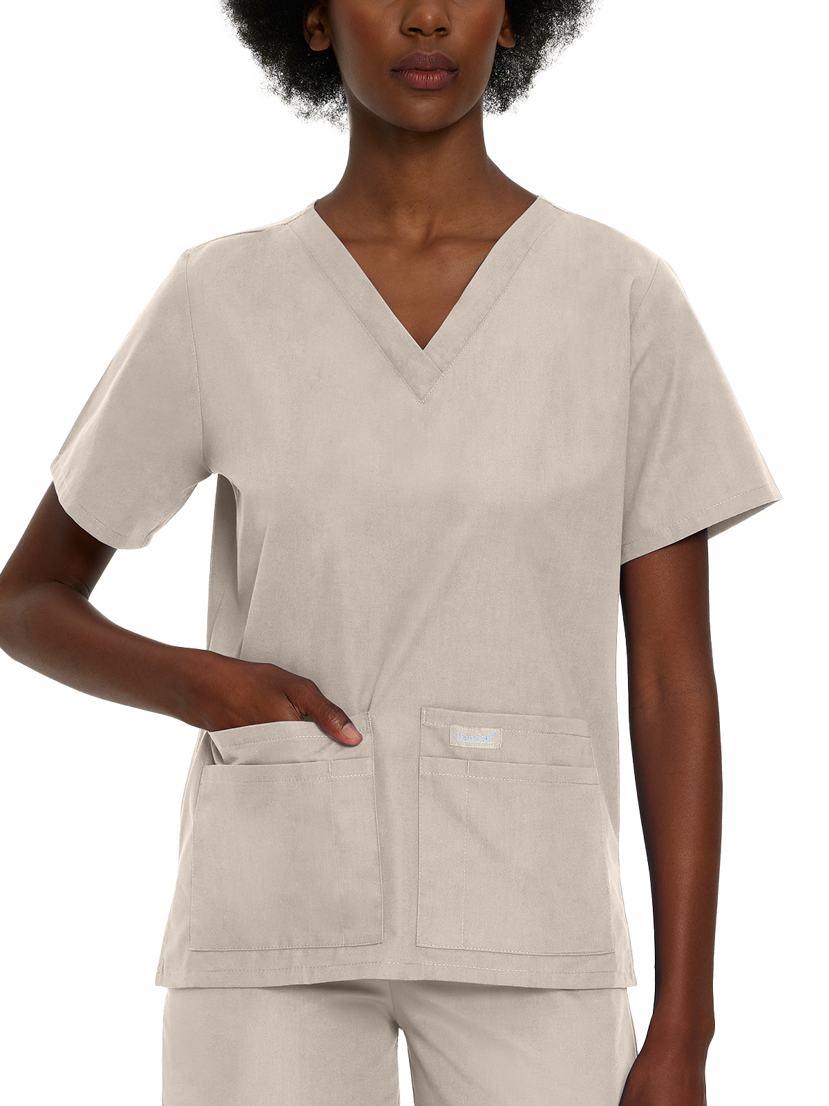Landau - Essentials - Women's Four-Pocket Durable V-Neck Top 28