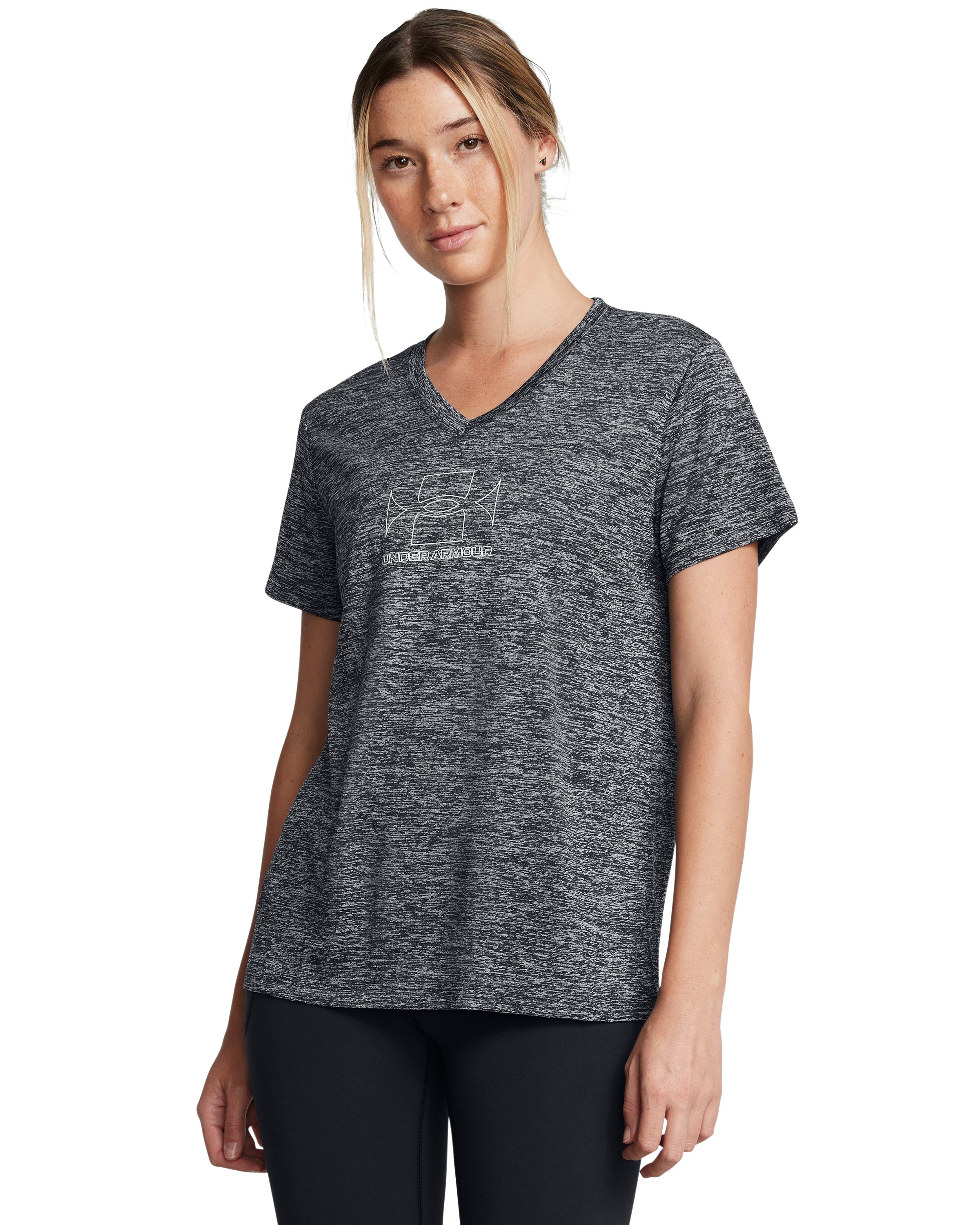 UA Tech Twist Branded Women's Short Sleeve 3