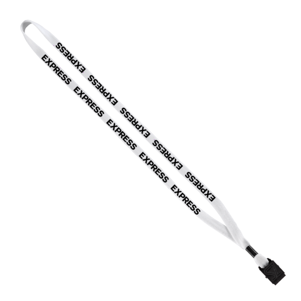1/2" Cotton Lanyard with Metal Crimp & Split-Ring 62