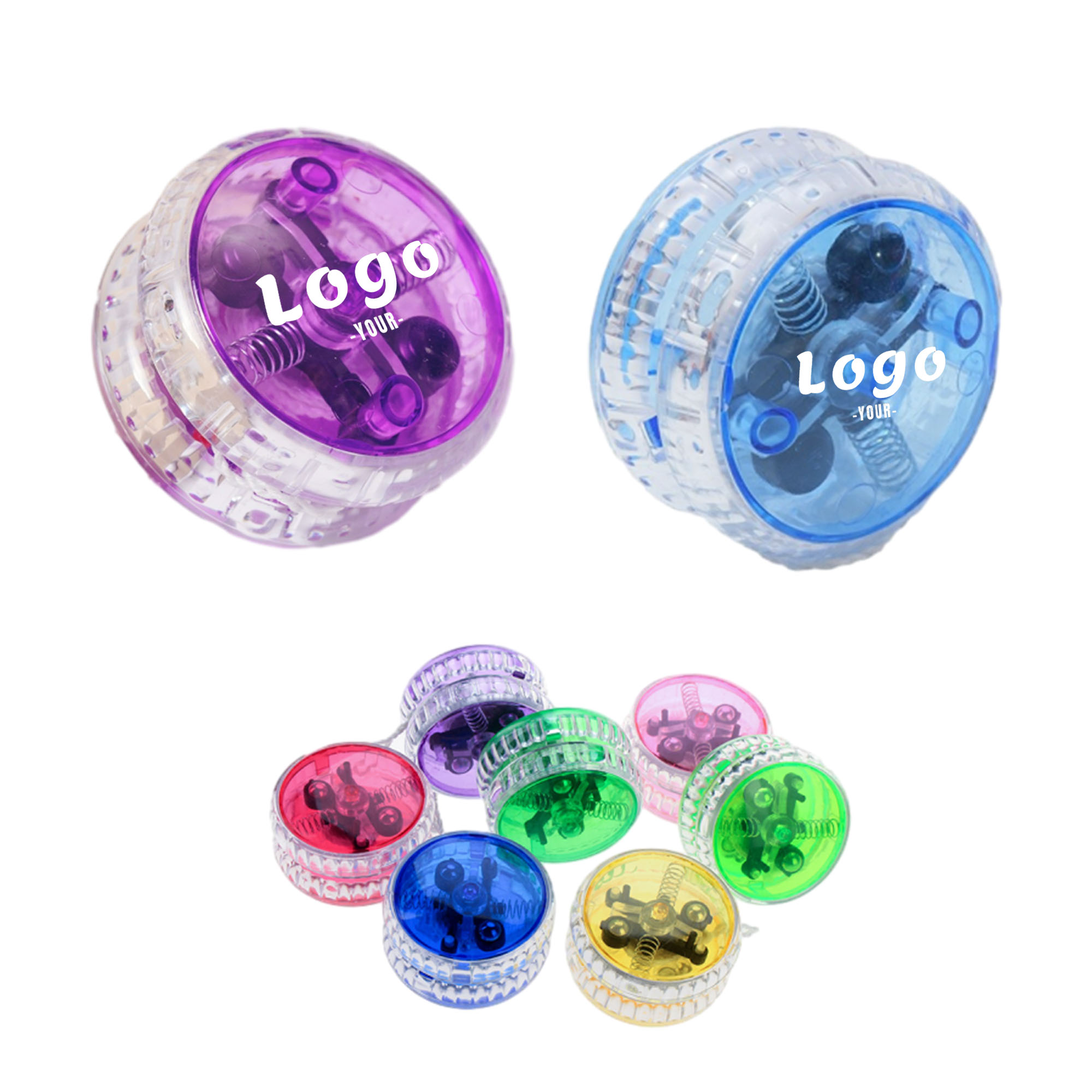 Light Up LED Yo-Yo Ball Responsive Plastic Auto Return 2
