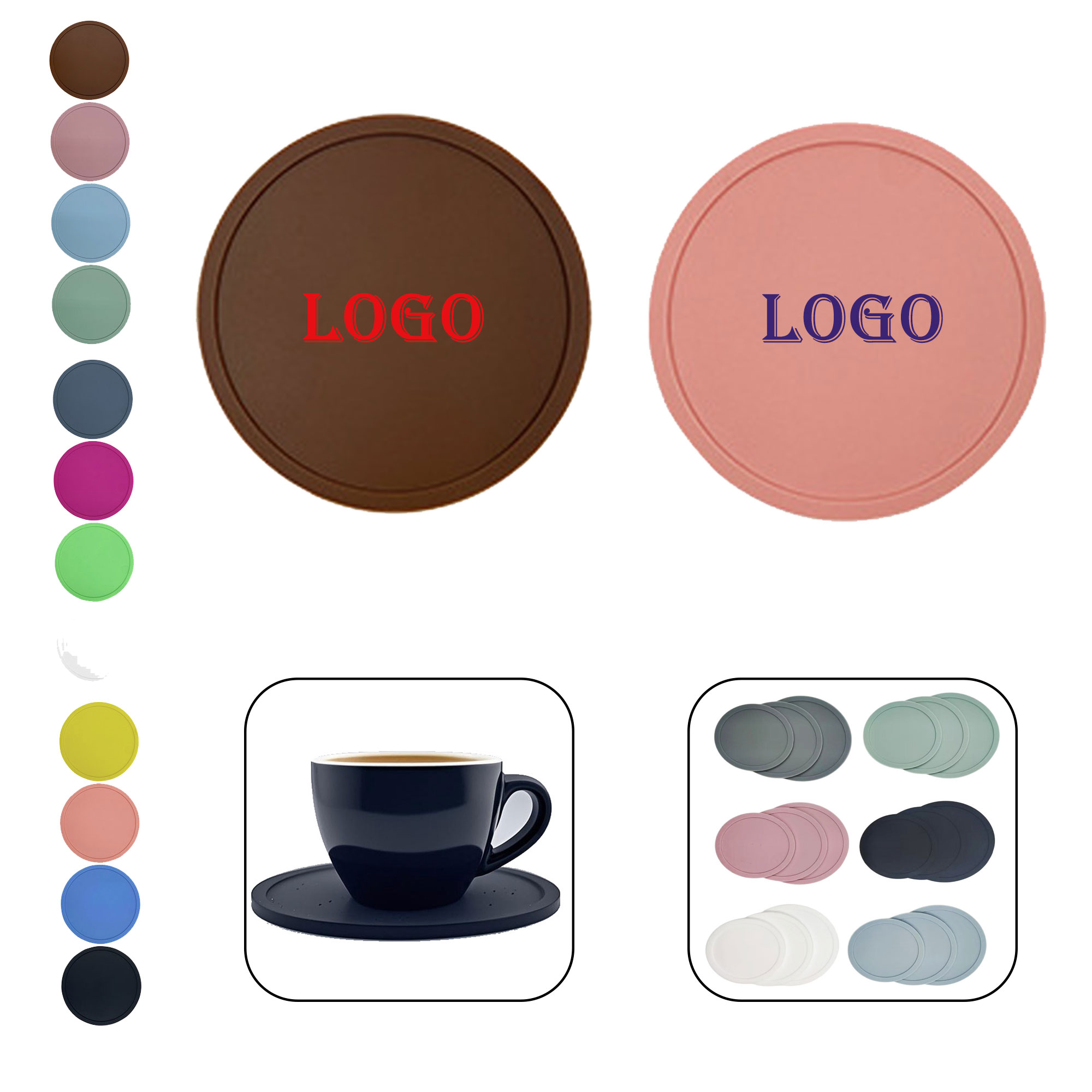 Full Color Silicone Insulated Cup Coasters 7