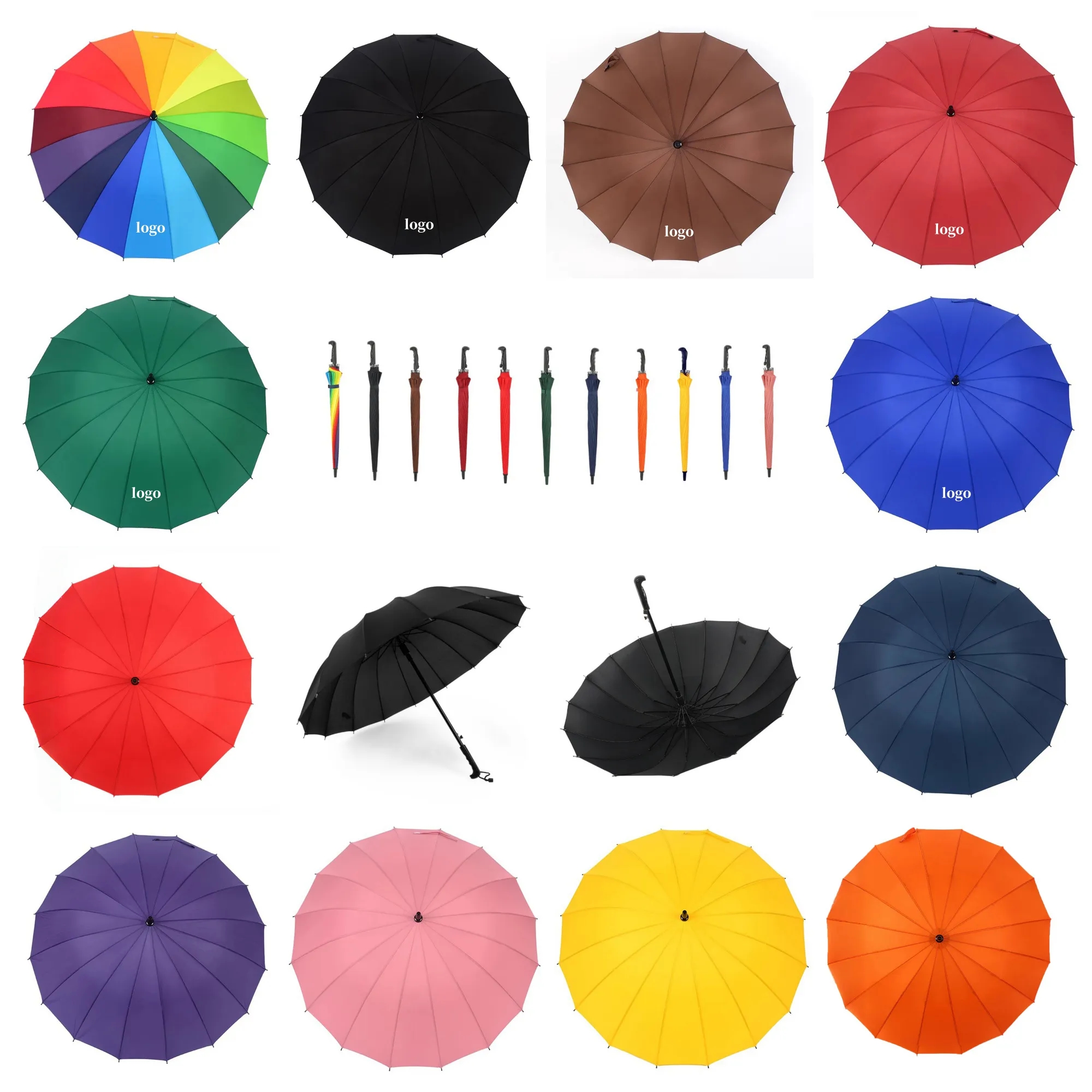 Windproof Umbrella 45 Inch Automatic Open With 16 Ribs 5