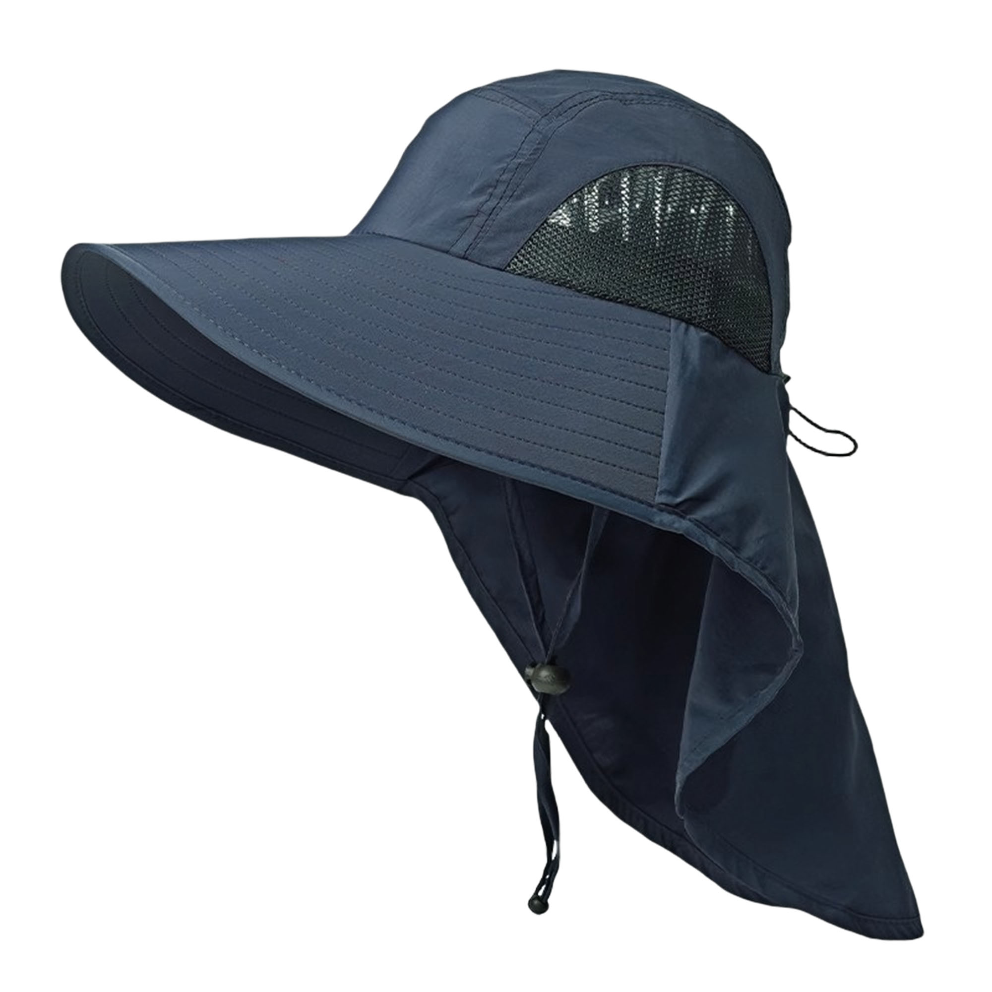 Men's UV Protection Wide Brim Fishing Hat with Neck Flap 4