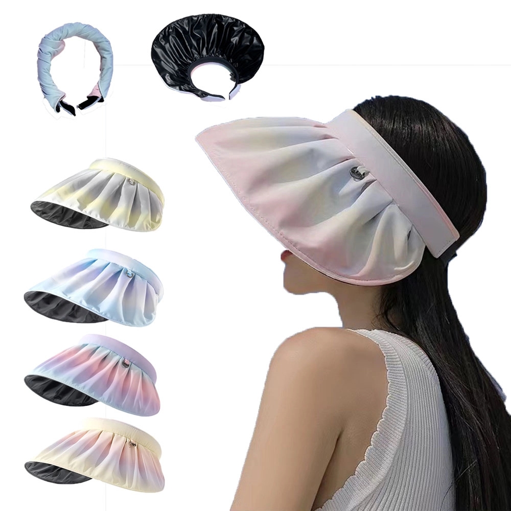 2 In 1 Gradient Black Rubber Shell Hat 1