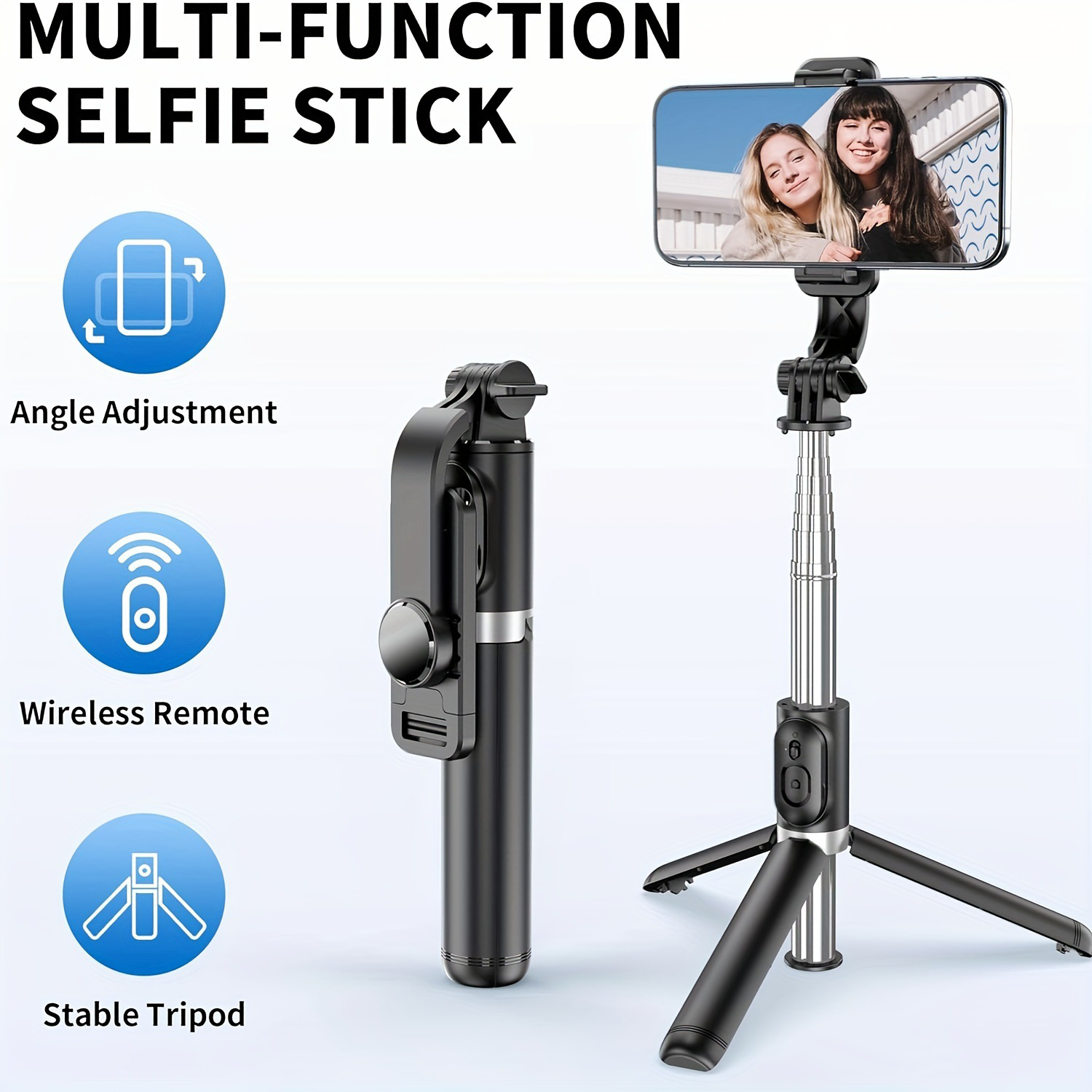 67'' Extendable Cell Phone Selfie Stick Tripod 8