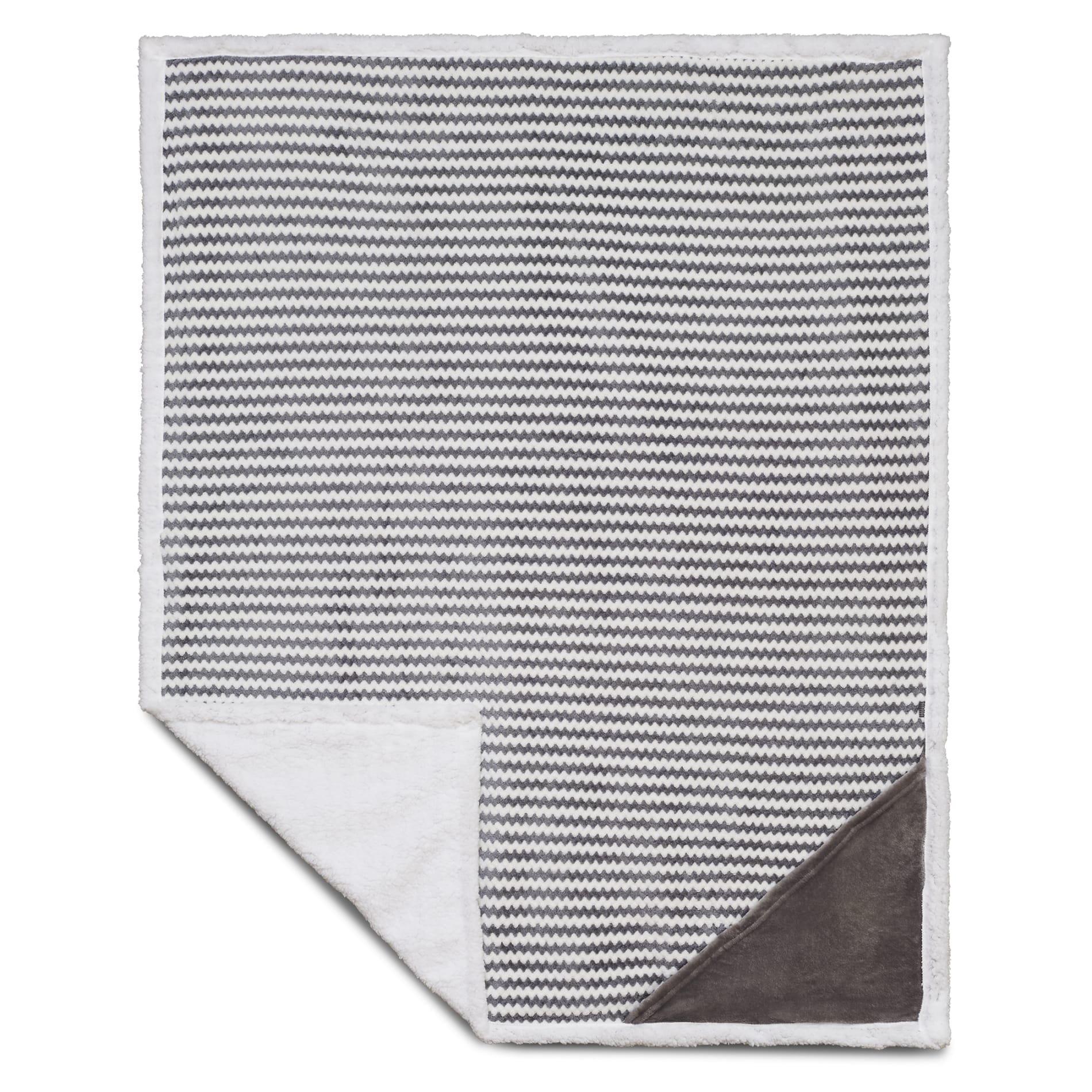 Field & Co.® Chevron Striped Sherpa Blanket 140