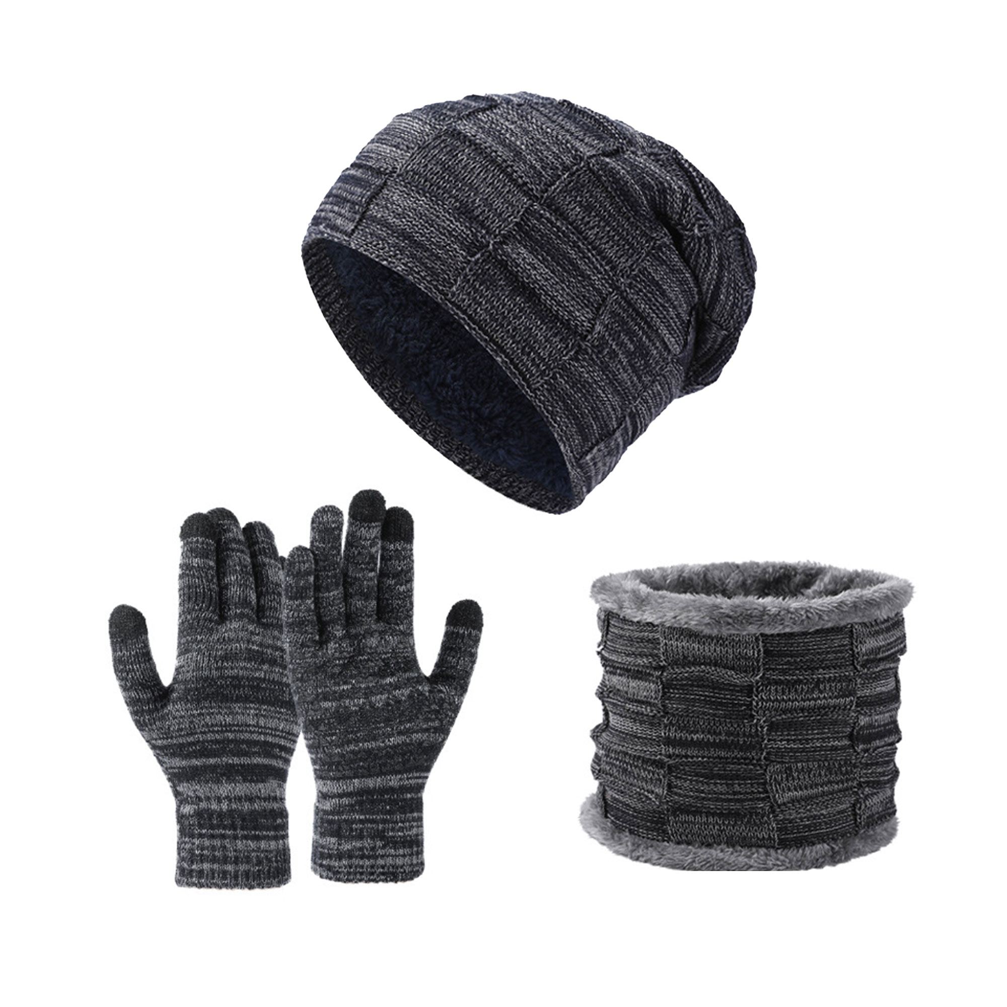 Winter Knitted Beanie Hat ,Scarf & Gloves Set 5