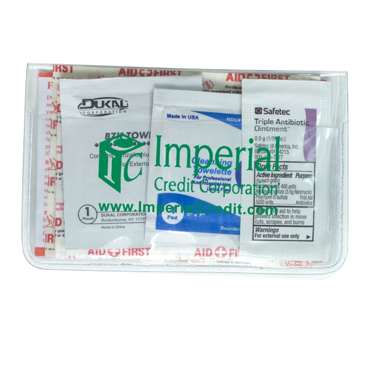 "HEAL-ON-THE-GO XL" 15 Piece Economy First Aid Kit in Colorful Vinyl Kit 1