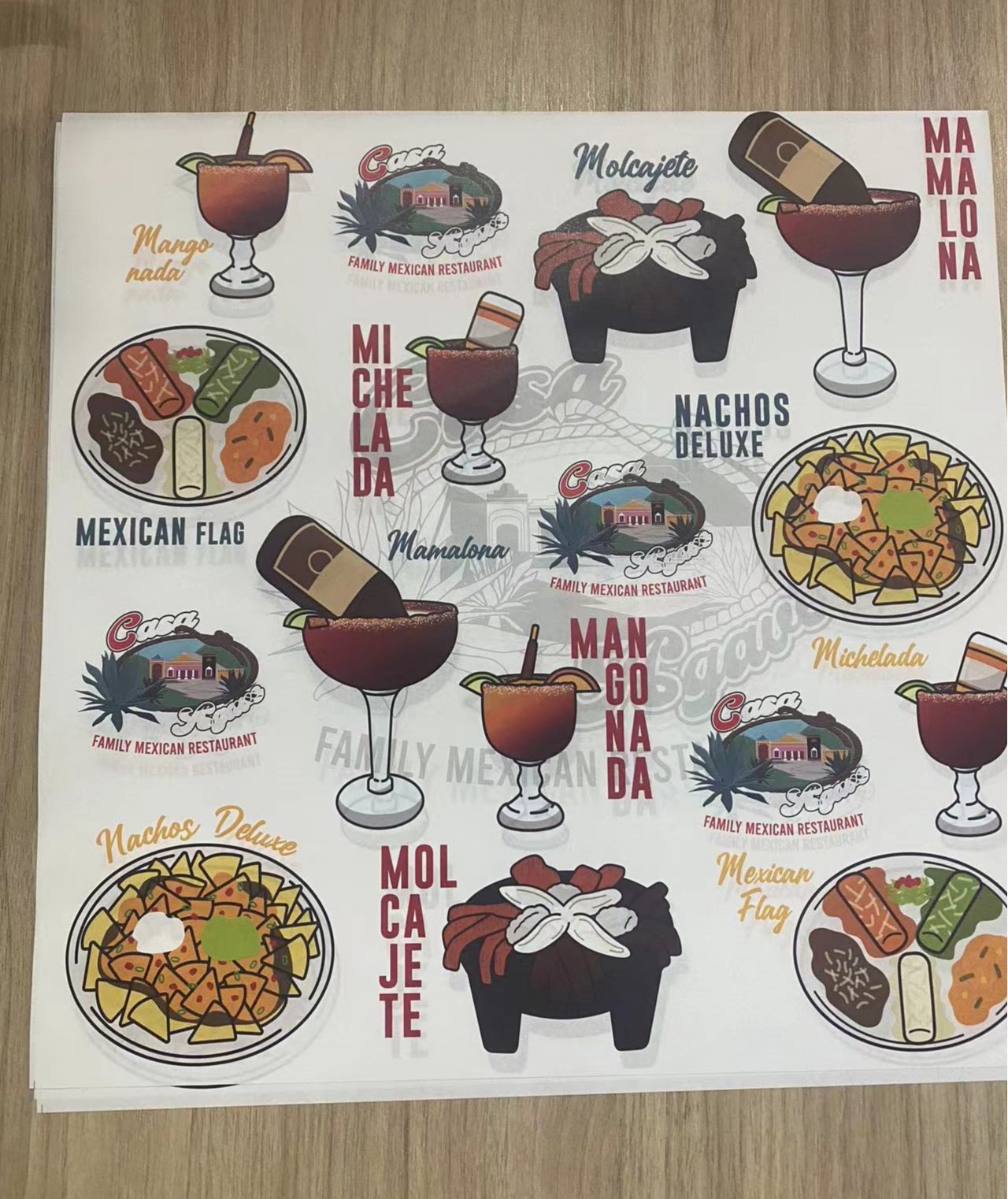 12" Custom Greaseproof Food Wrapping Paper 2