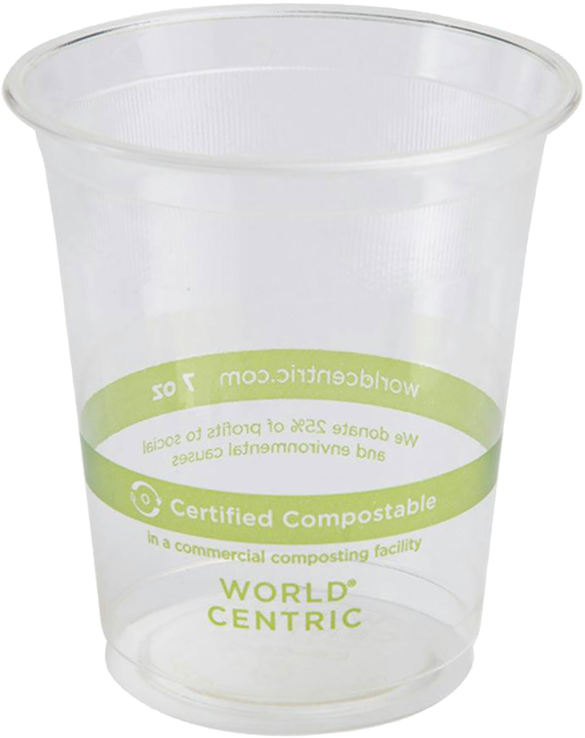 7oz Compostable PLA Cup - Eco Branded (World Centric) 3