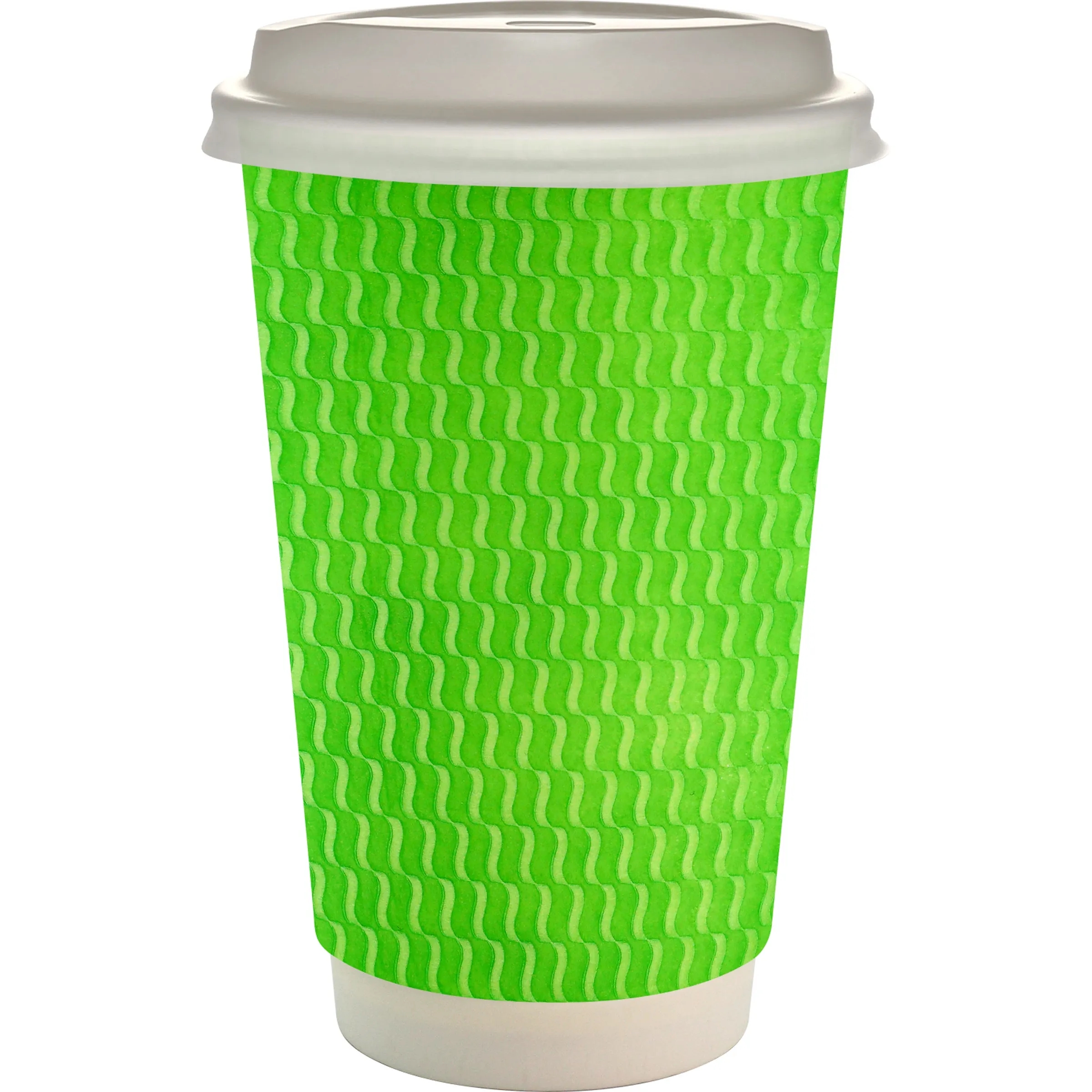 16 oz. Full Color Wave Paper Cup With Lid 7