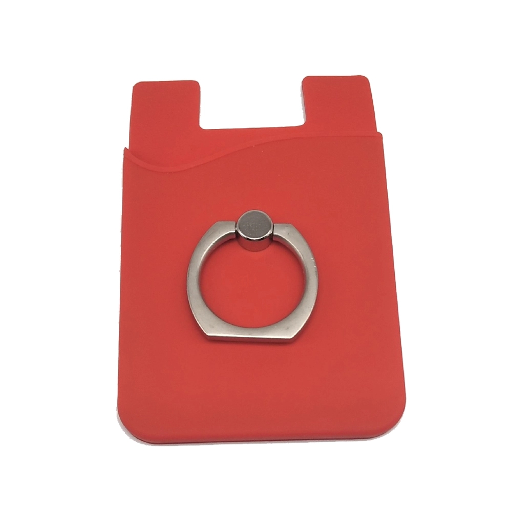Silicone cell phone wallet card with Ring Grip 12