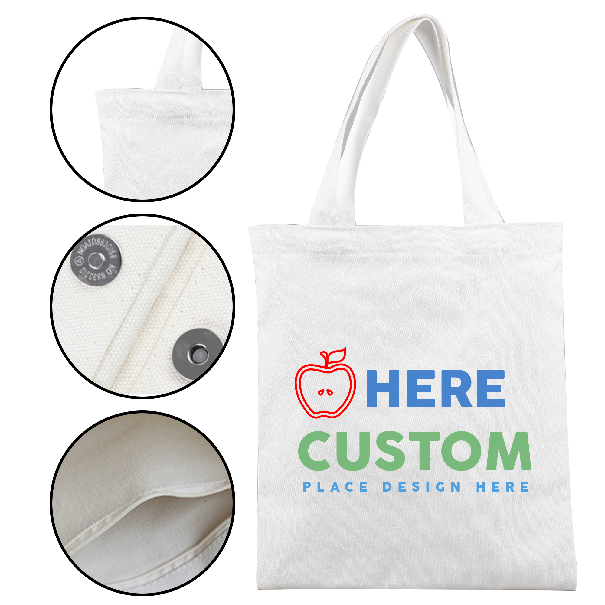 Durable Canvas Trade Show Tote with Long Handles 7