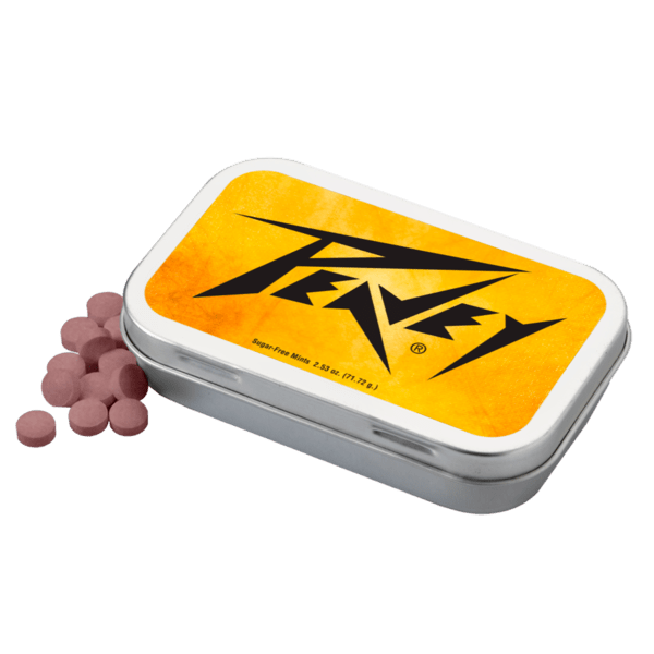 3 3/4" x 2 3/8" Large Rectangular Hinged Tin with Mints 13