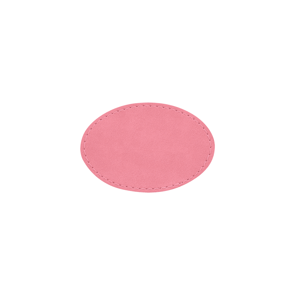 3" x 2" Pink Leatherette Oval Patch with Adhesive 2