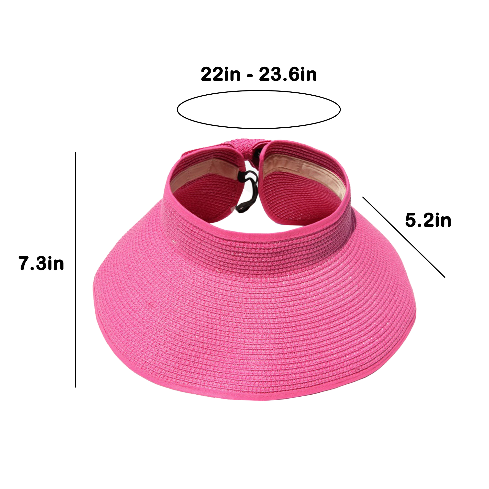Foldable Straw Sun Visor Hat 2