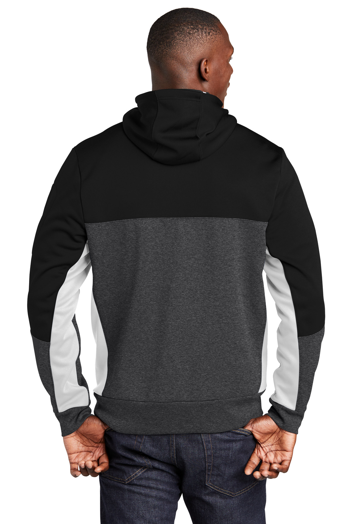 Sport-Tek Tech Fleece Colorblock Full-Zip Hooded Jacket. ST245 42
