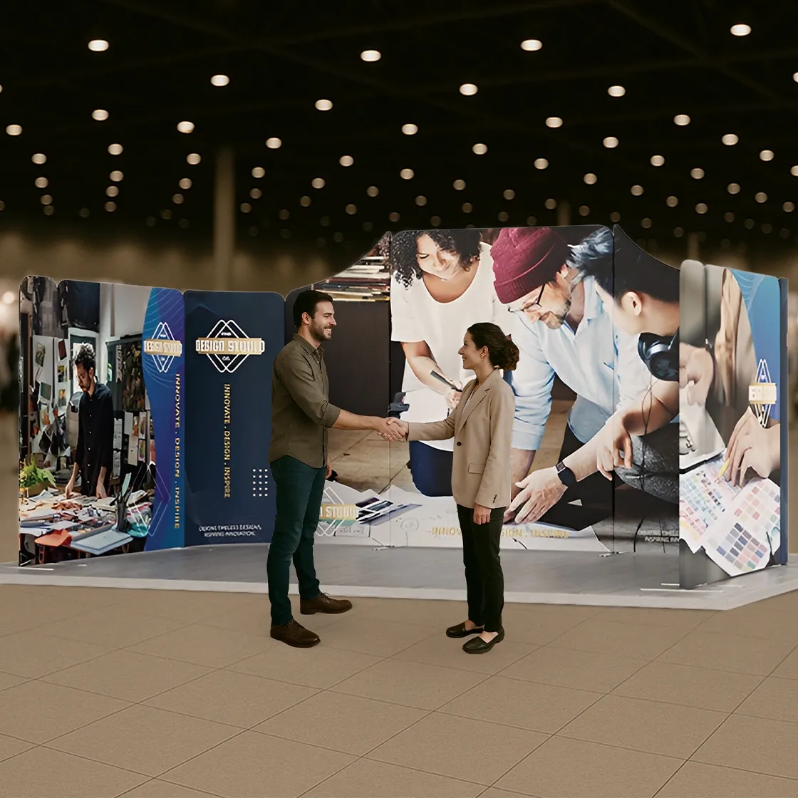 16.4x10ft Magnetic Modular Fabric Displays - U Shape 10
