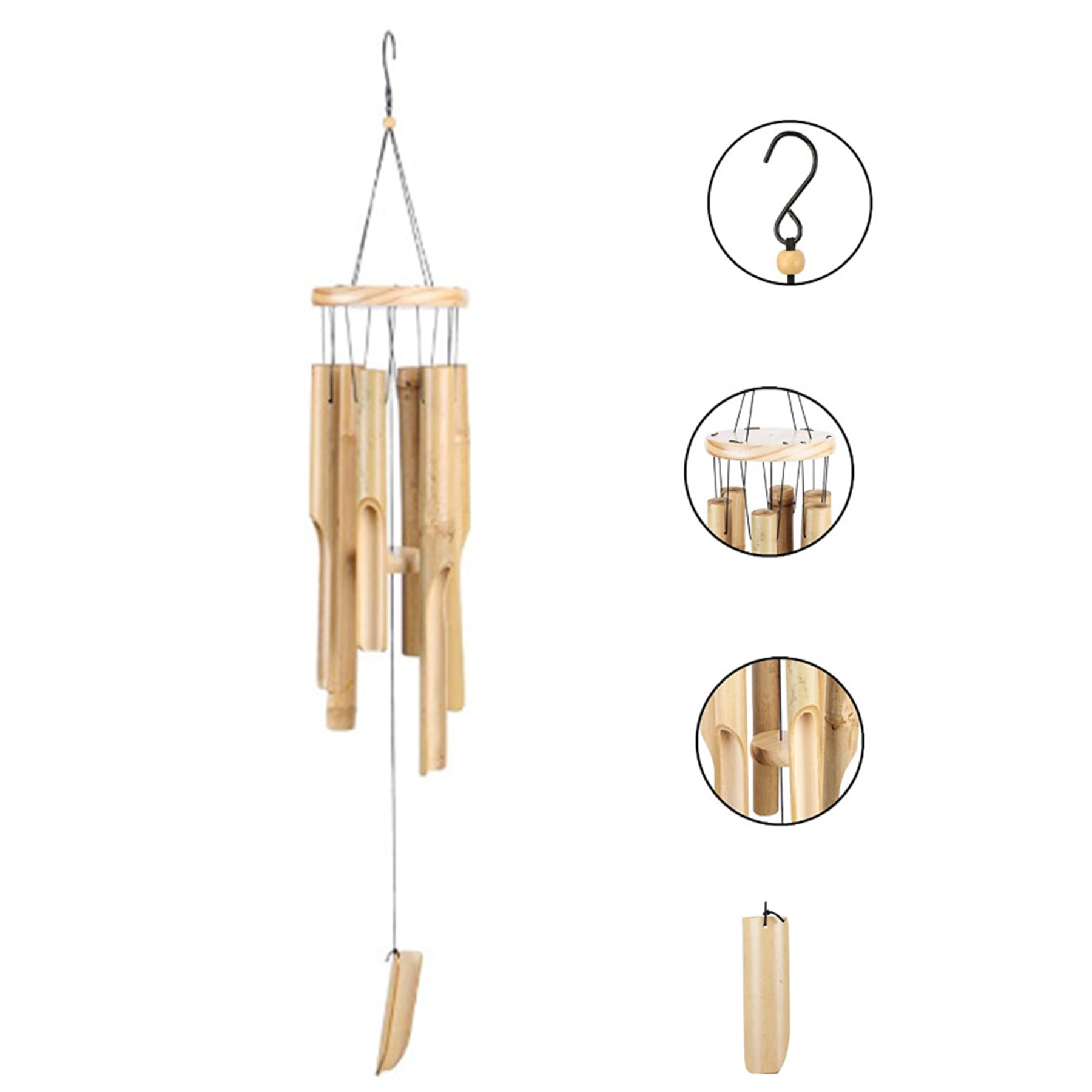 Wooden Wind Chimes Outdoor 3