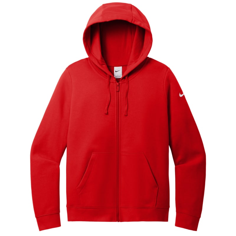 Nike Ladies Club Fleece Sleeve Swoosh Full-Zip Hoodie, custom hoodie or sweatshirt with logo imprint 16
