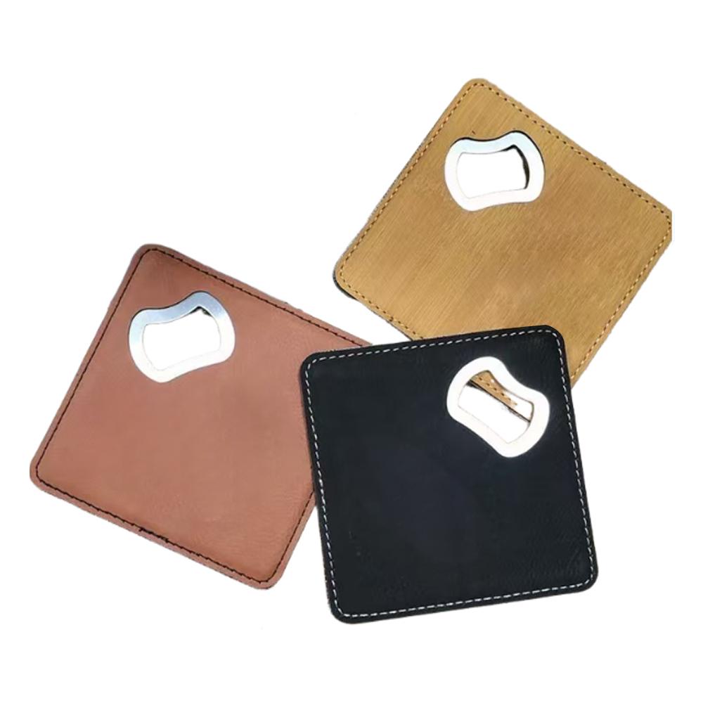 Square Leather Bottle Opener 1