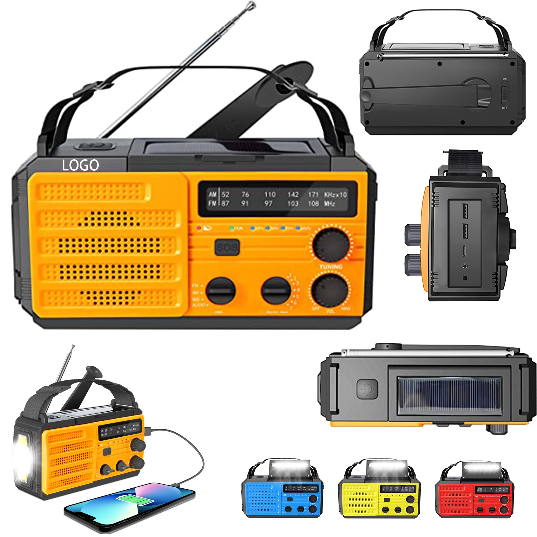 8000mAh Emergency Hand Crank Radio 3