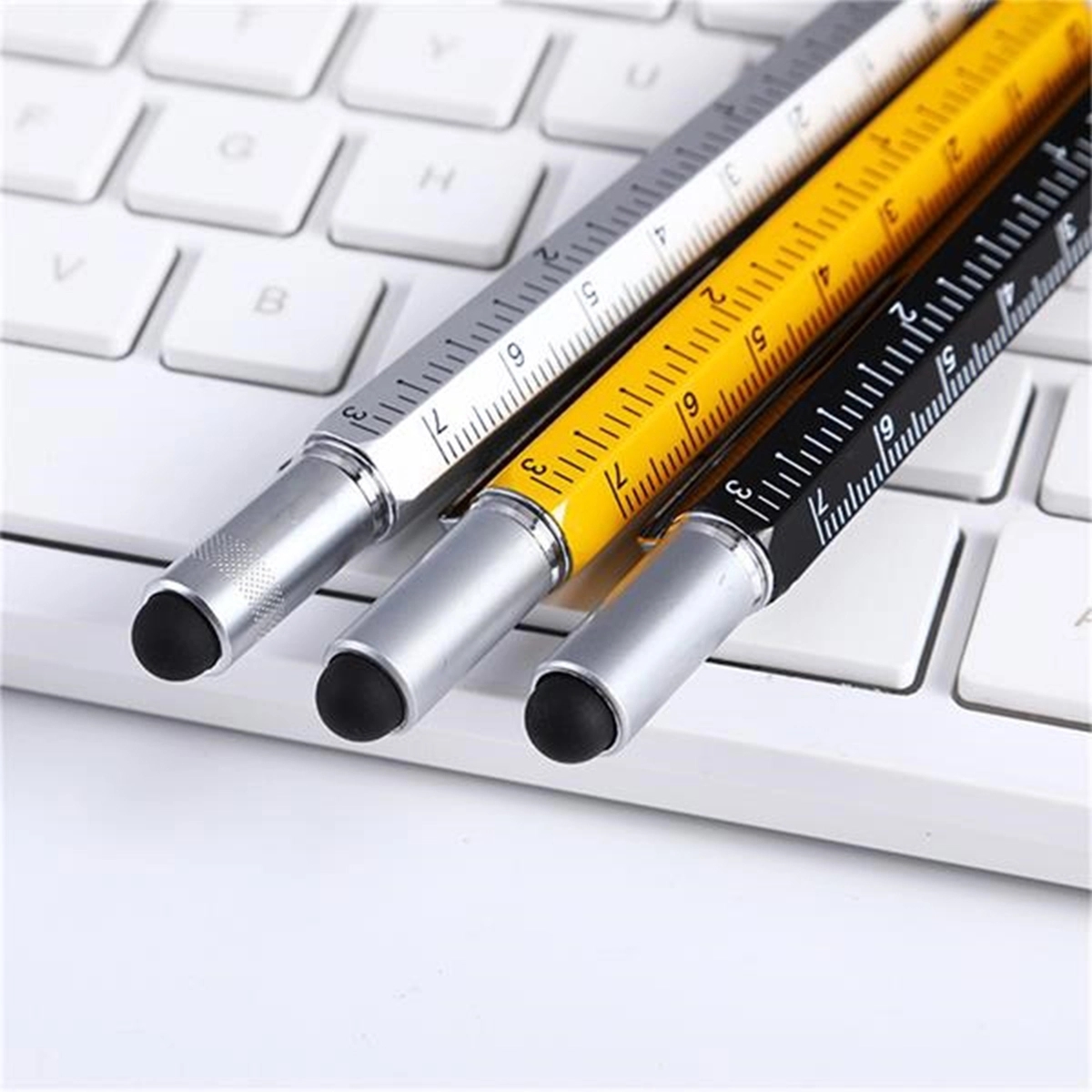 Protable Metal Multi tool Pen 6-in-1 Stylus Pen Ruler 3
