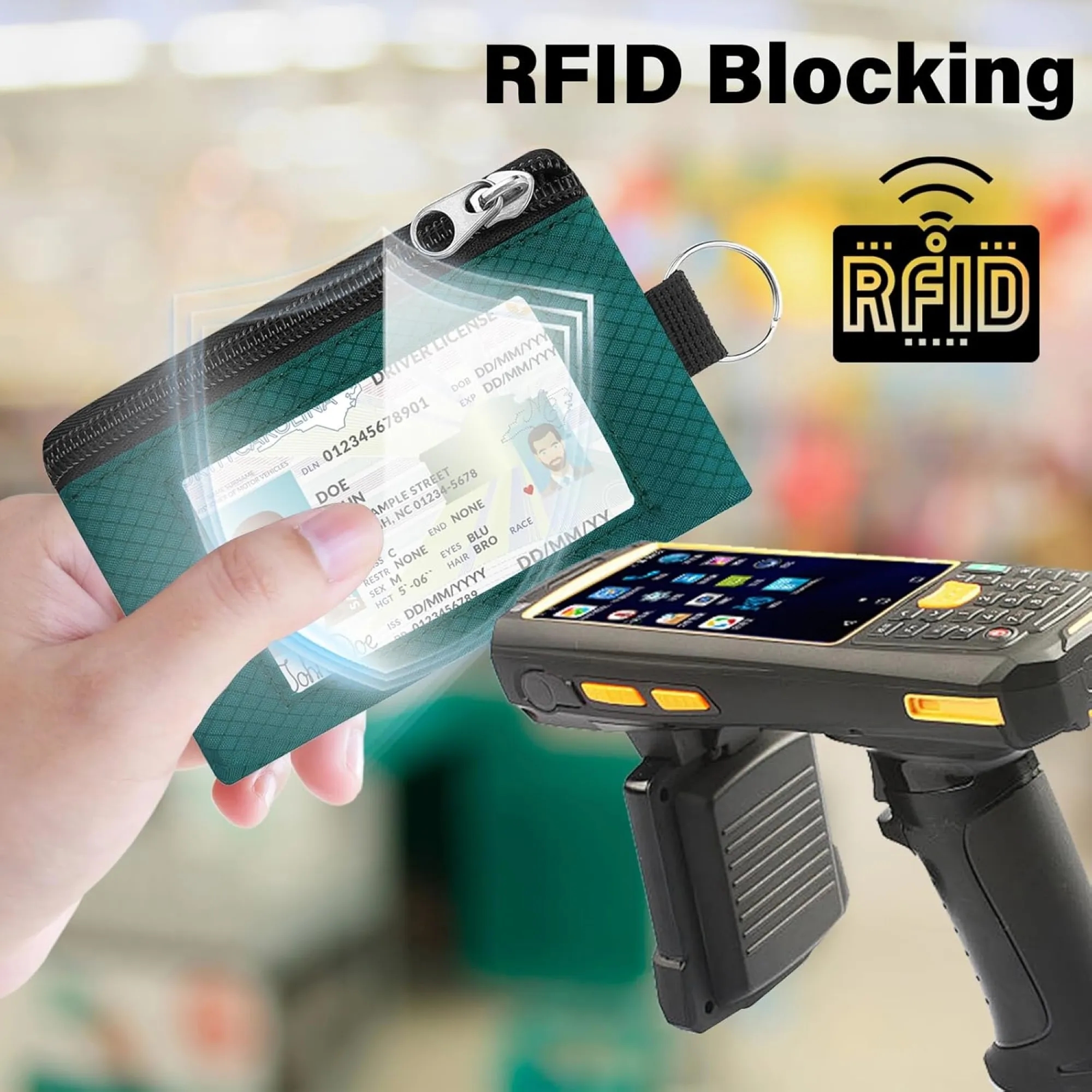 Ultra Thin Neck Hanging Mini RFIF Wallet 2