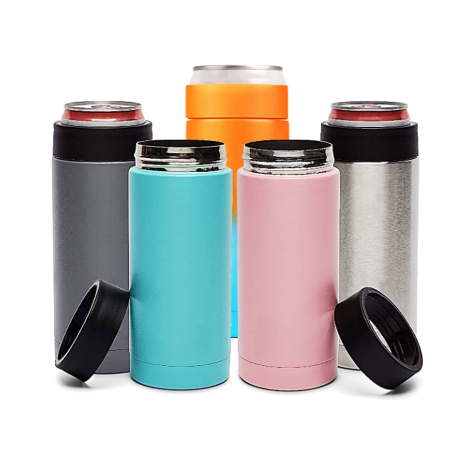 Stainless Steel Slim 12 oz Can Cooler 3