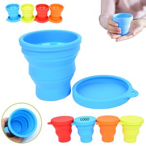 170ml Silicone Collapsible Cup With Sturdy Flat Lid 9