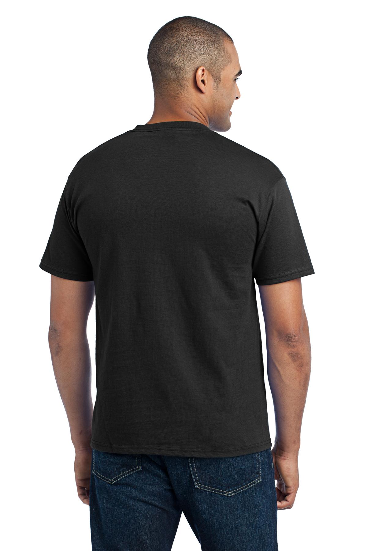 Port & Co Core Blend Pocket Tee. PC55P 142