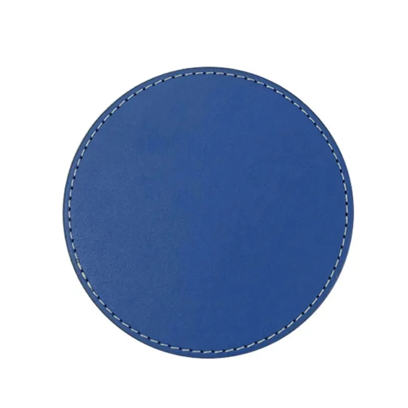 Vintage Round Leather Coaster 5