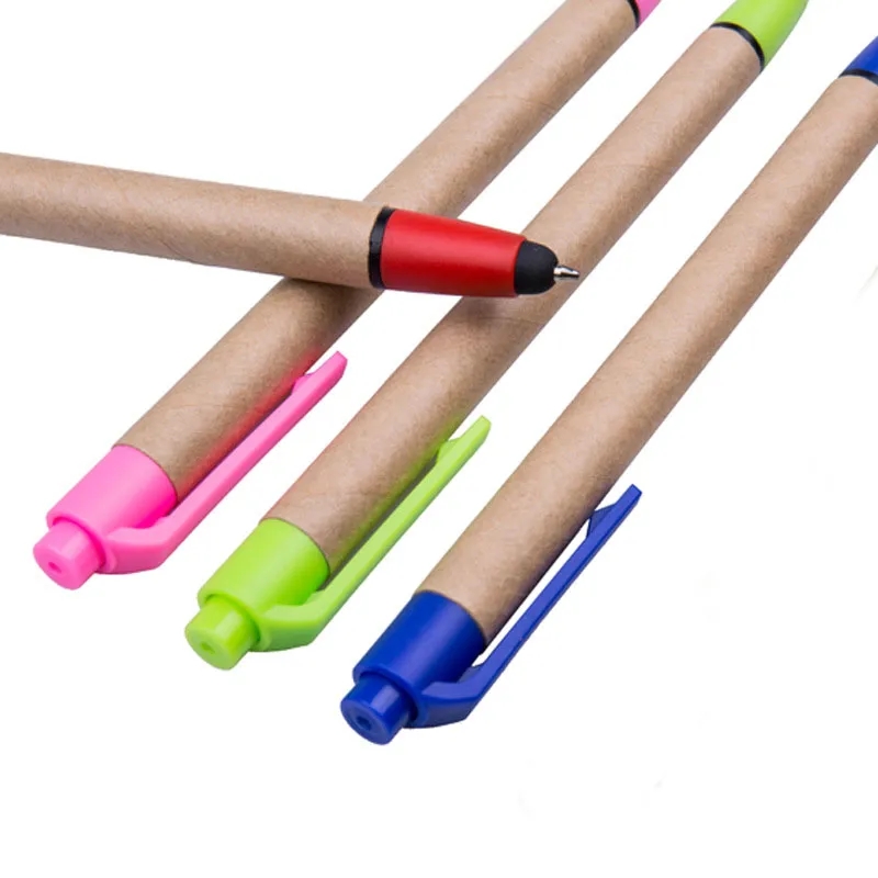 Kraft paper ballpoint pen with stylus 2