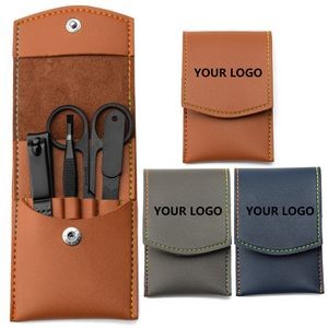 4Pcs Manicure Set With Pu Leather Bag 2