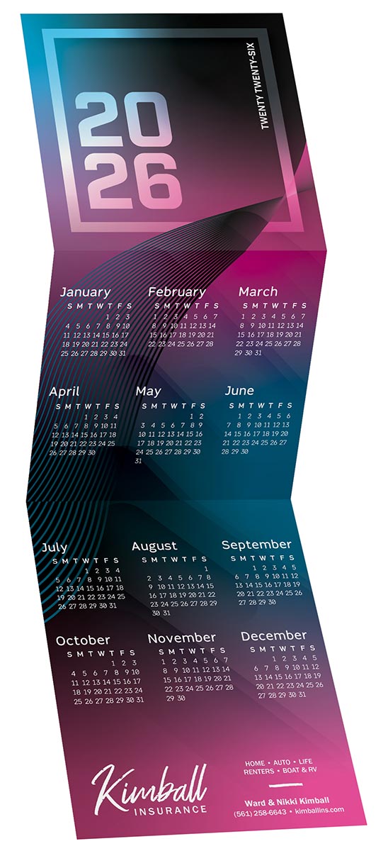 Color Blocks Trifold Calendar 3