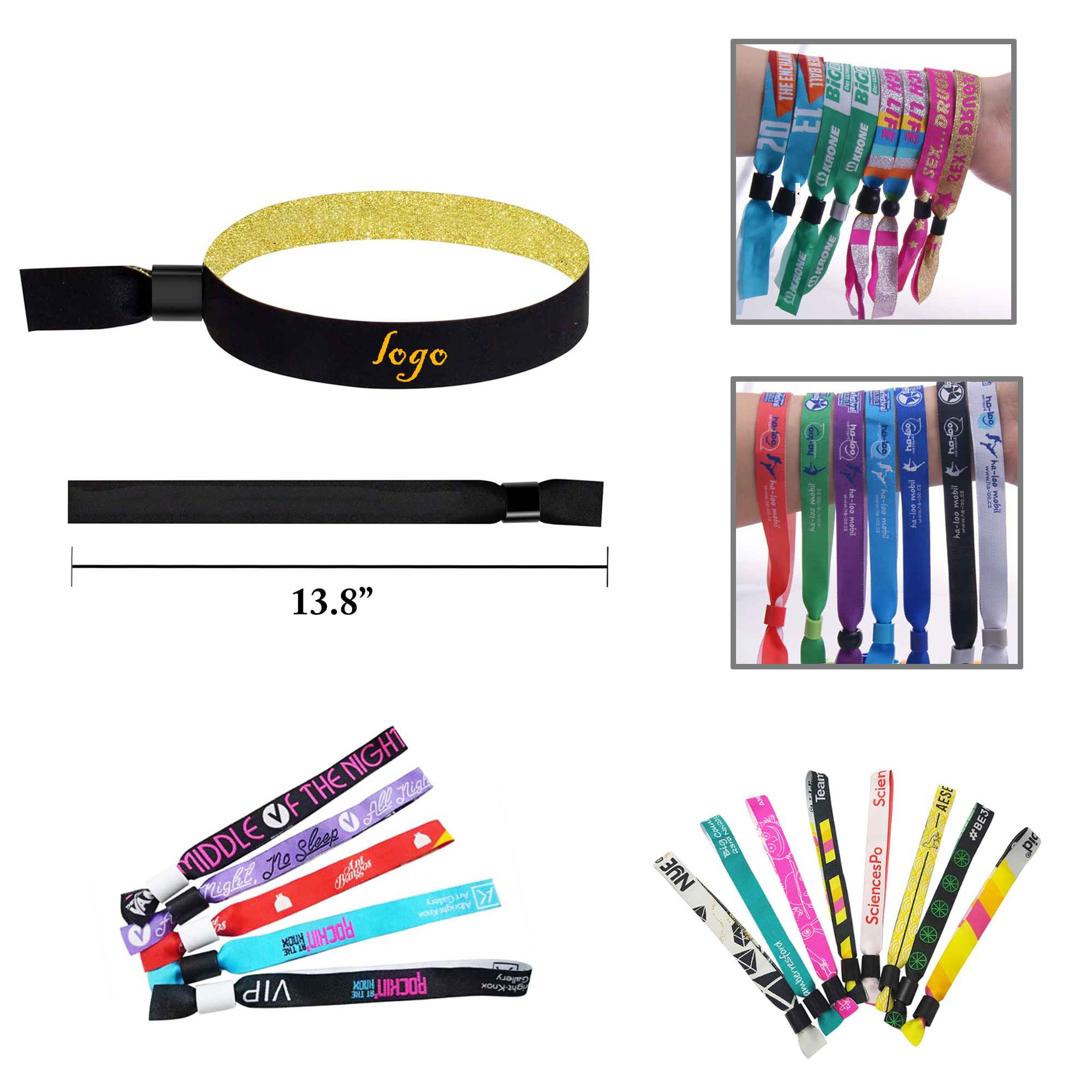 MOQ100 Custom Event Wristbands for Music Festivals 2