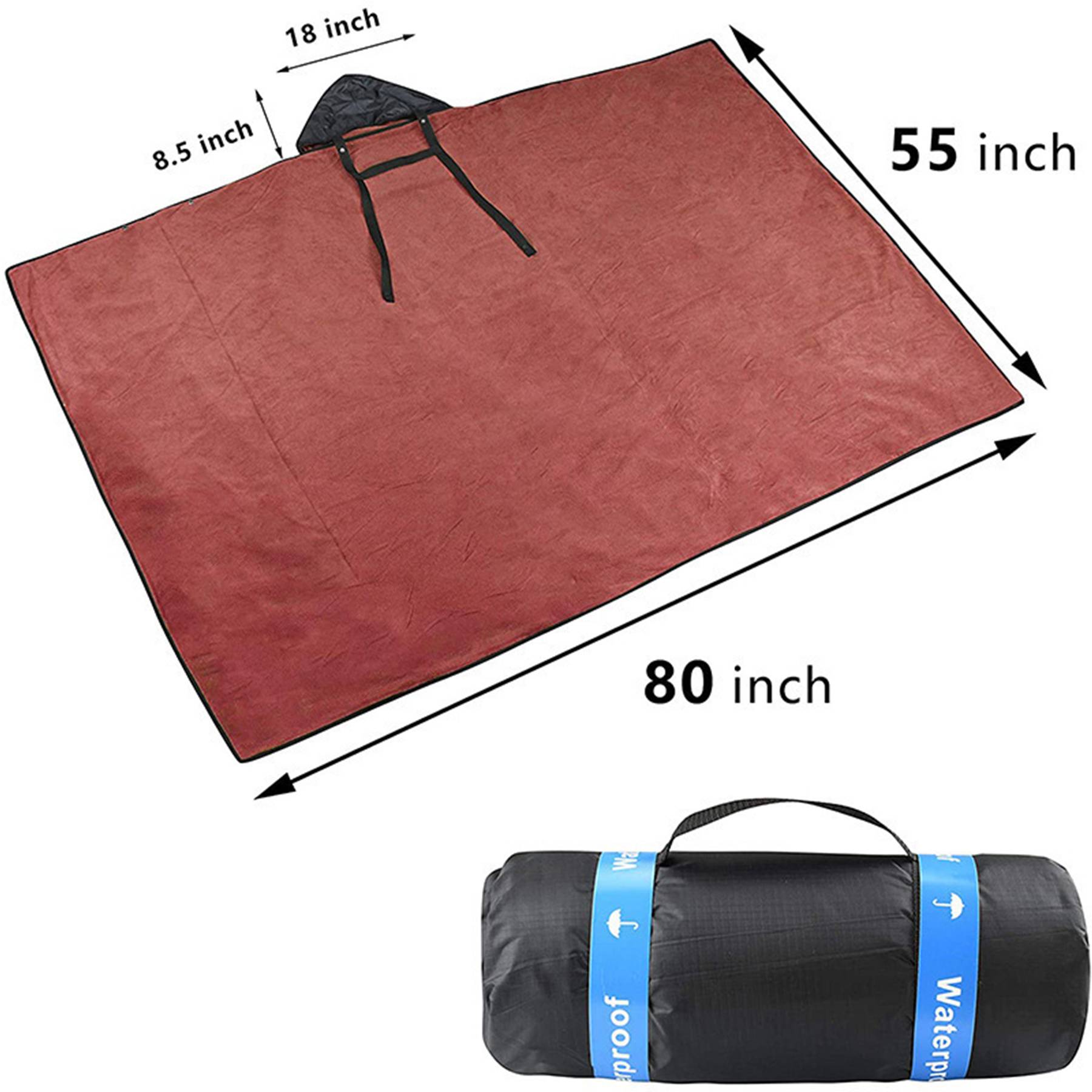 Polyester Multifunctional outdoor windproof with cap blanket 6