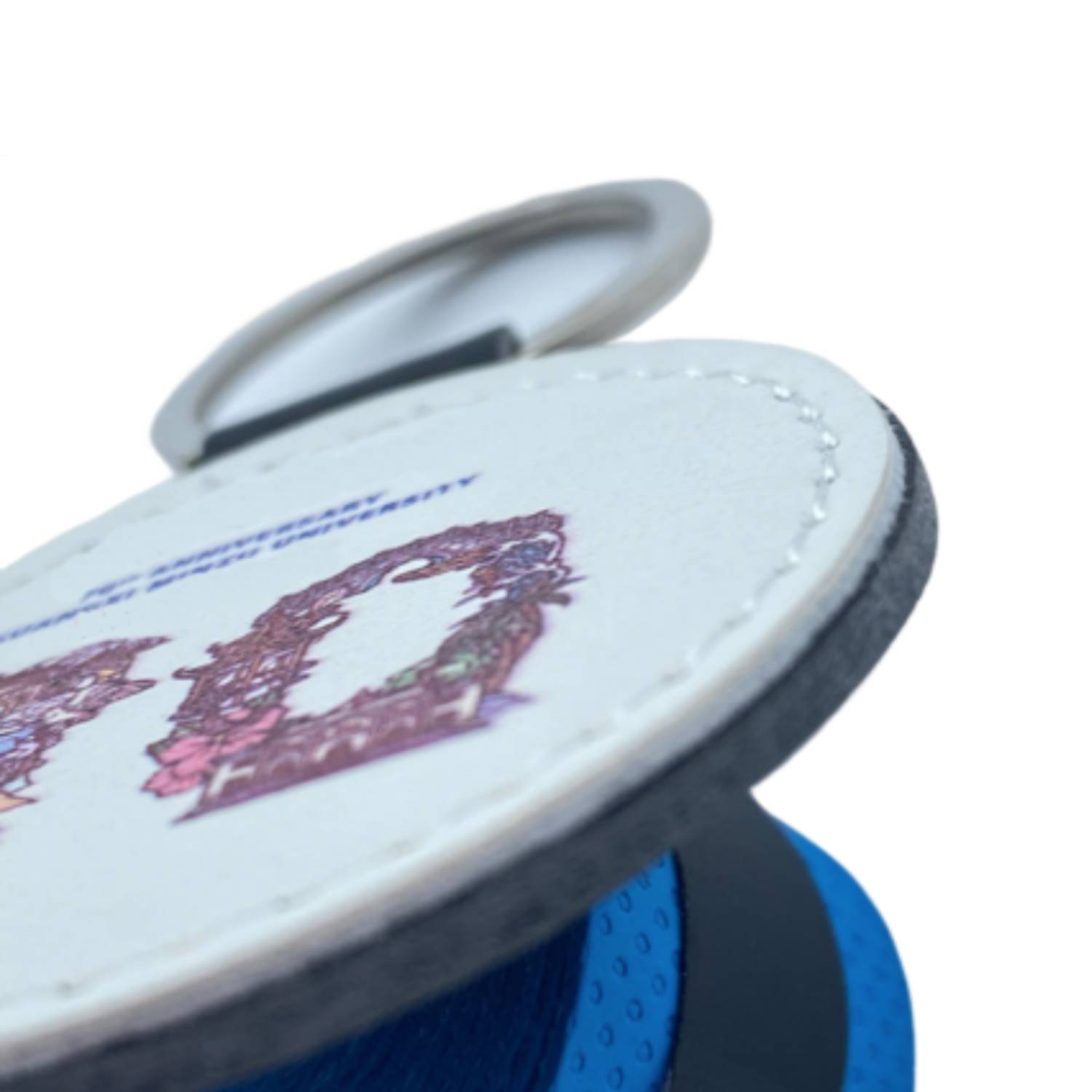 Round PU Keychain with Metal Ring 3