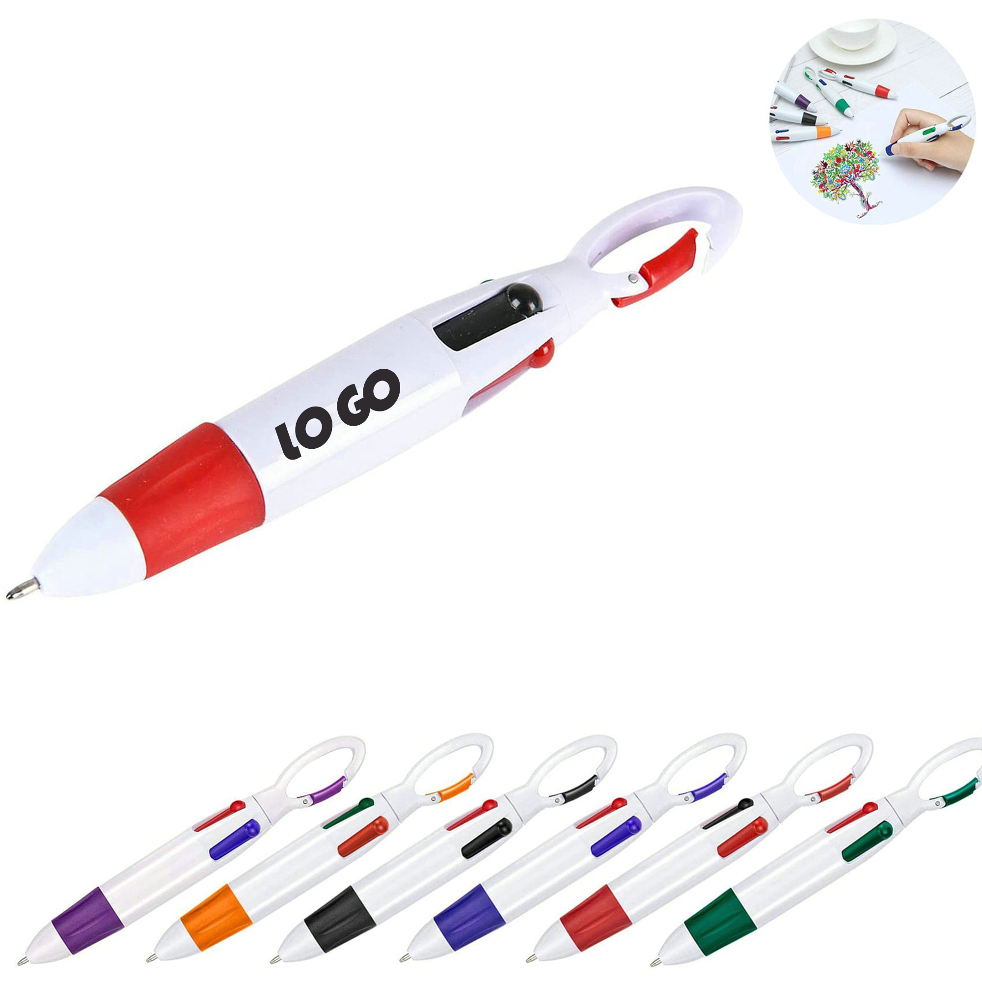 4 Color Work Ballpoint Pen 2