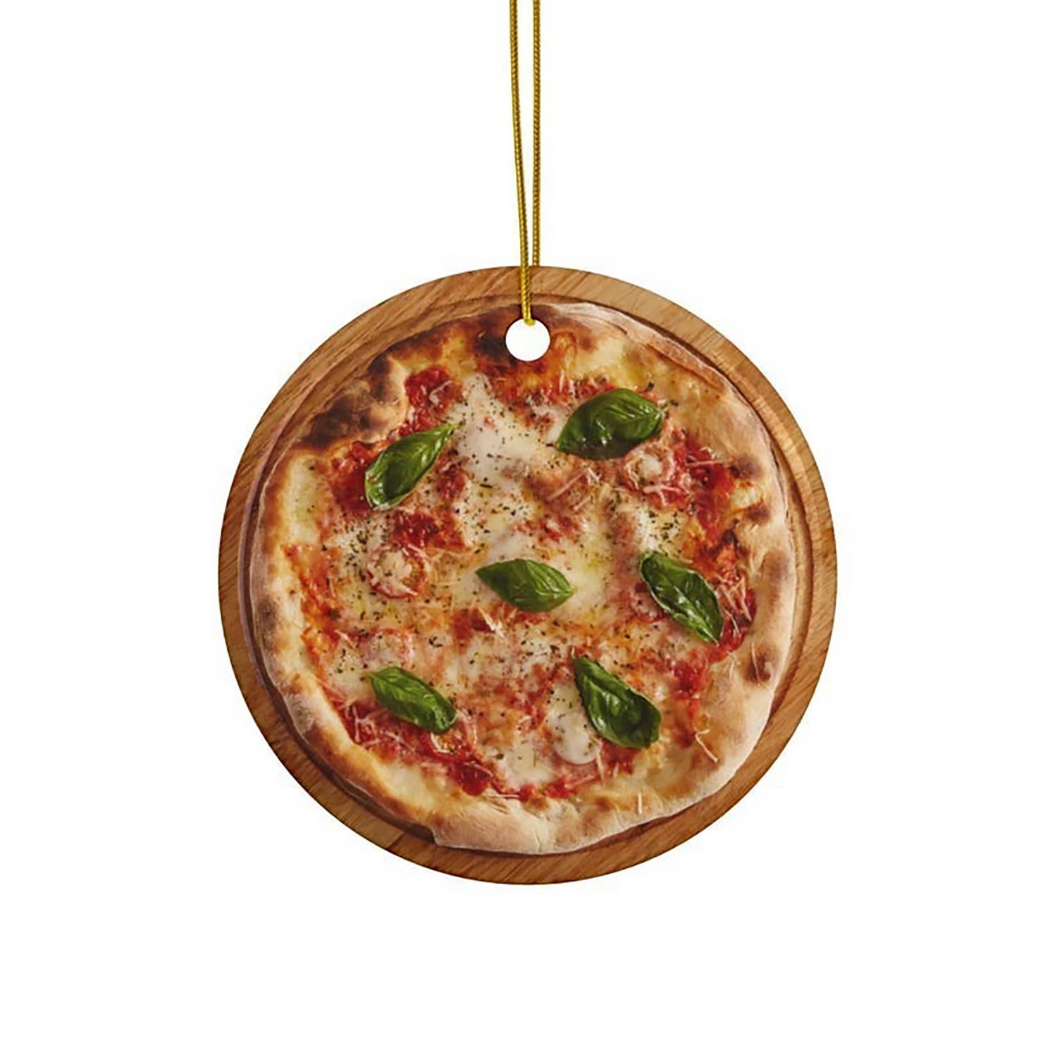 Acrylic Pizza Ornament – Xmas Tree, Car & Bag Hanging Decor 4