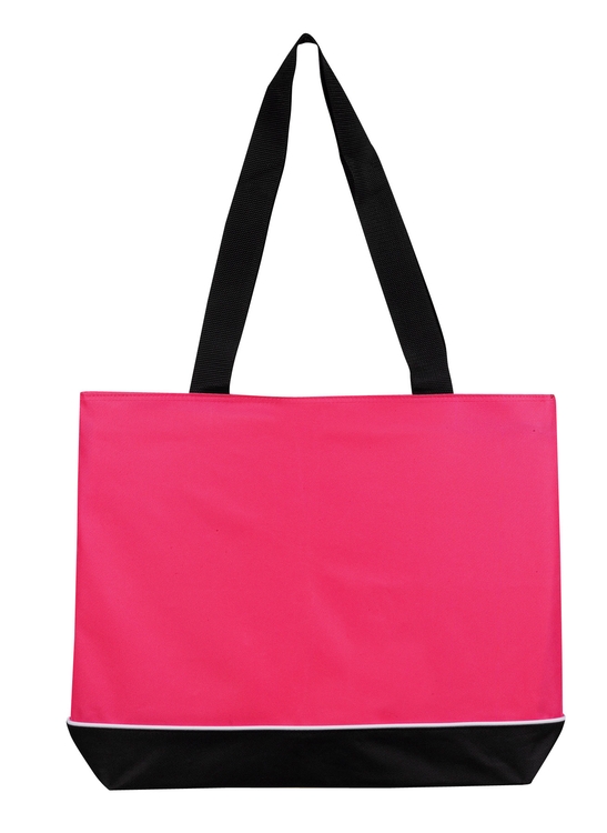 Zipper Shoulder Tote Bag with Full Top Zipper Gusset