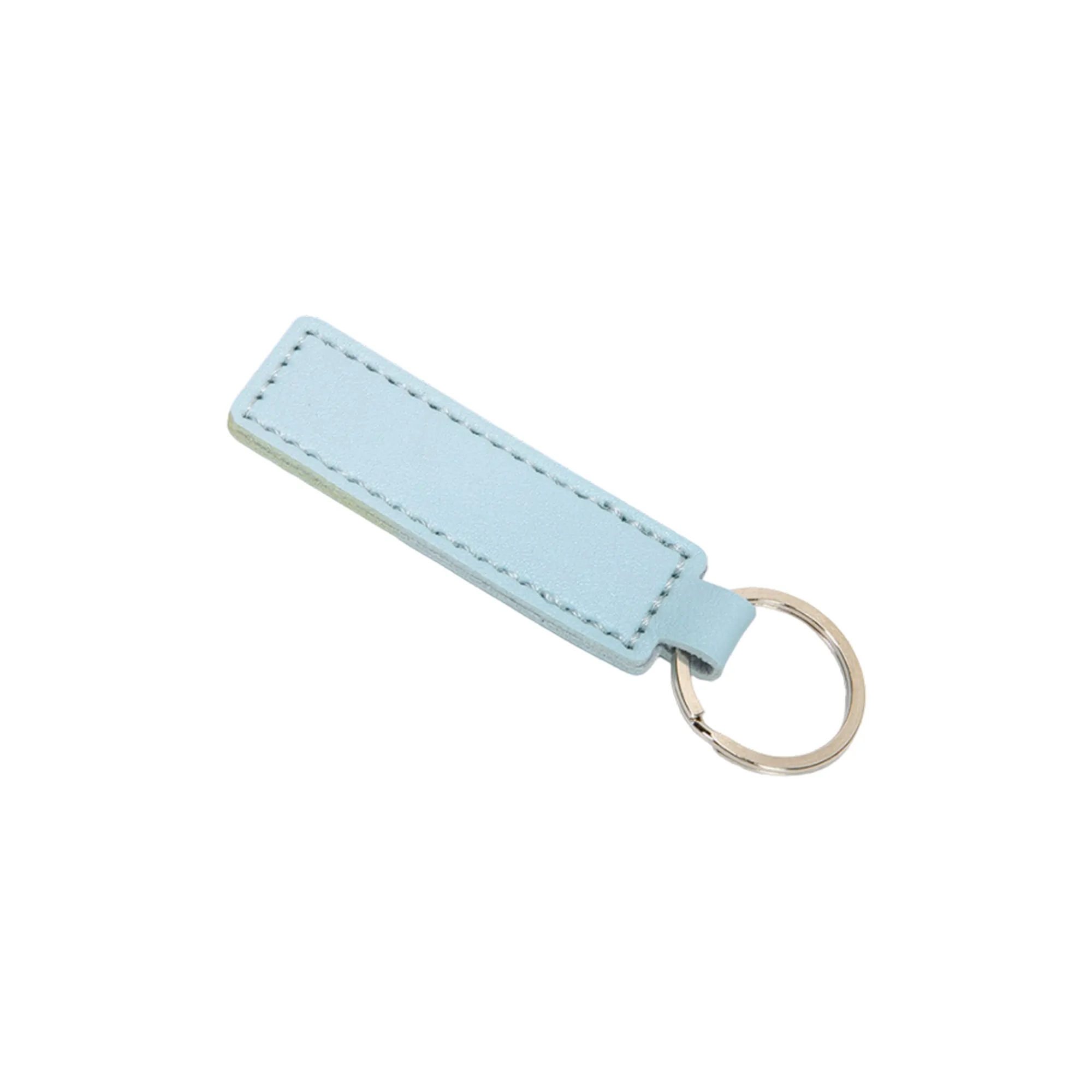PU Leather Double-Stitched Keychain with Flexible Snap 5