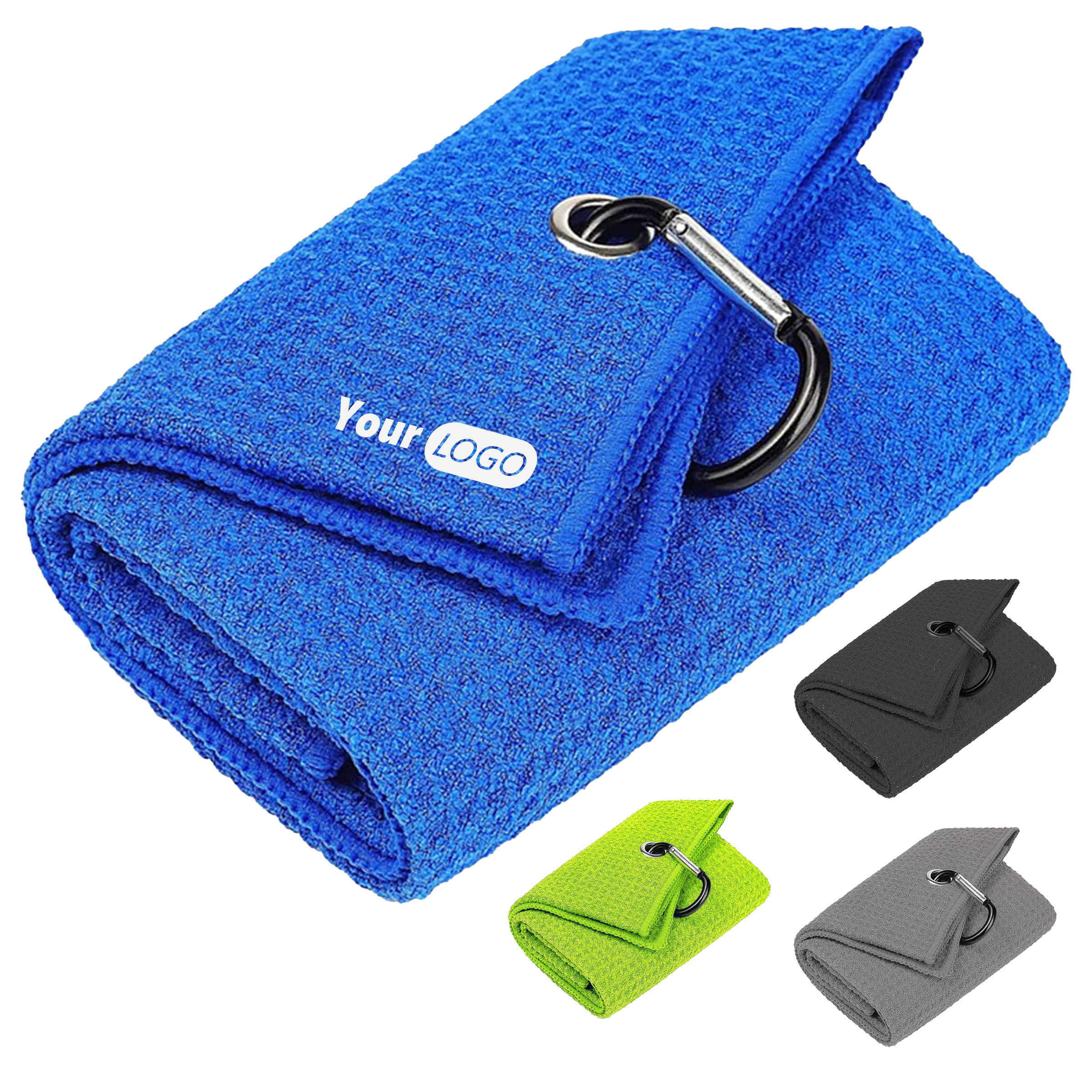 Microfiber Durable Golf Towel With Carabiner For  Cleaning 1