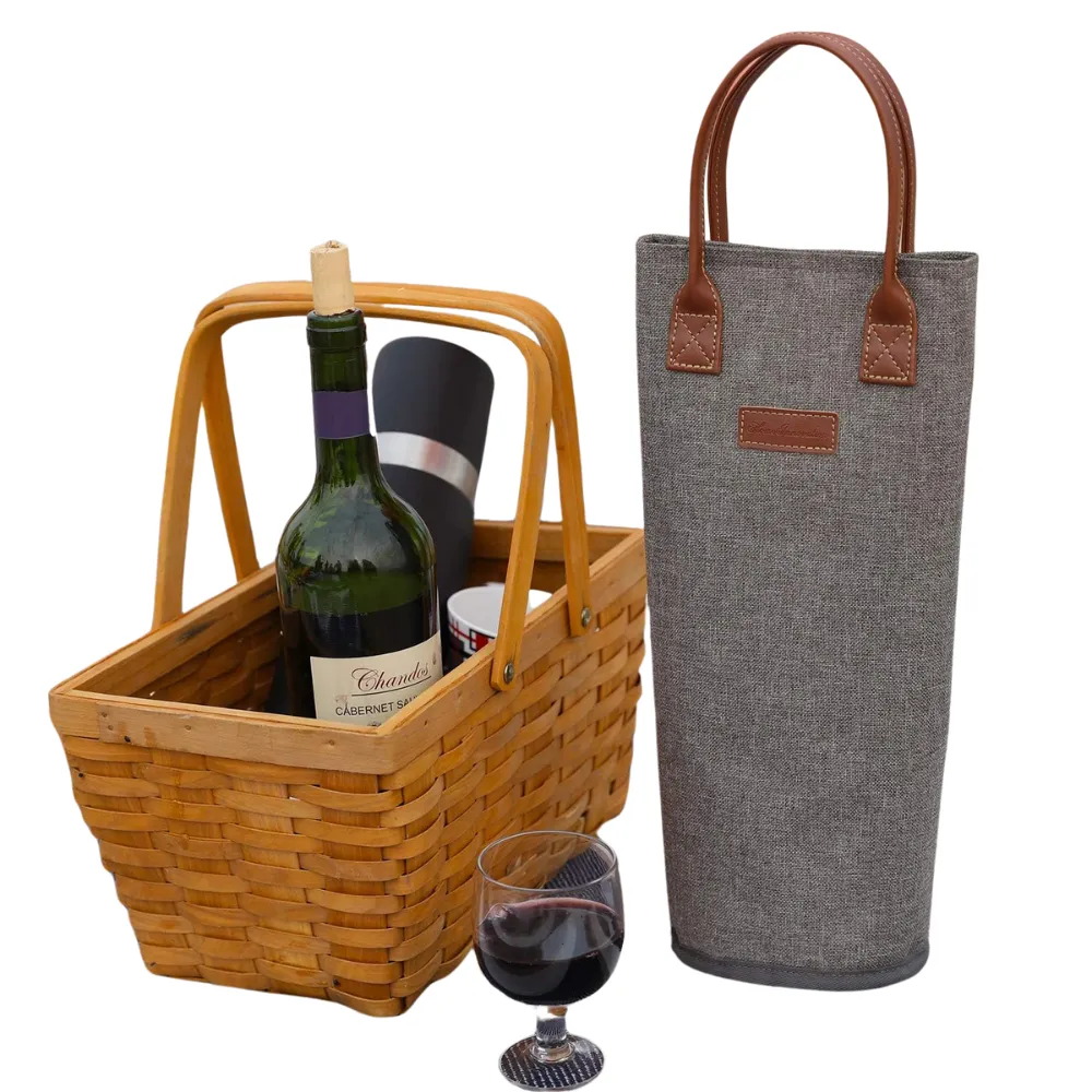 1-Bottle Insulated Wine Tote Carrier 3